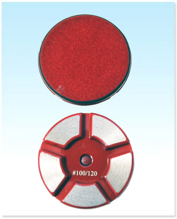 Metal Diamond Pad 100 GRIT Red 3" EA
