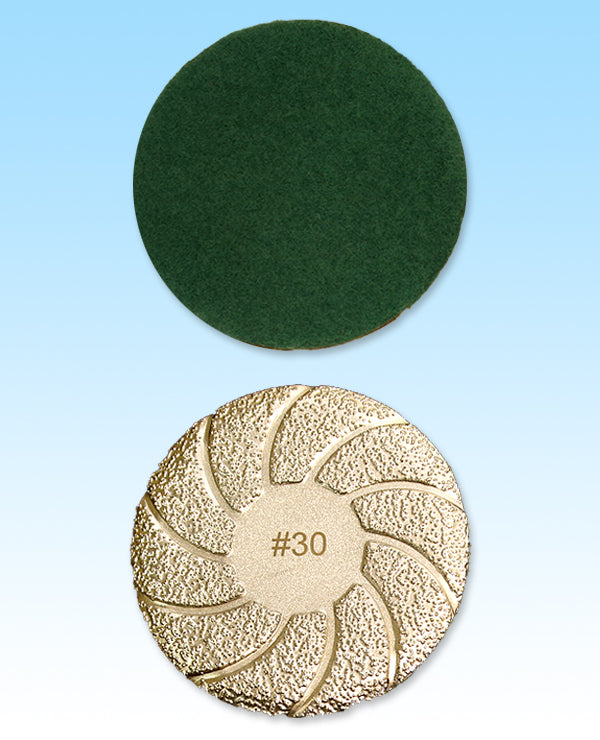 Diamond Brazed Metal Pad 30 GRIT 4" EA
