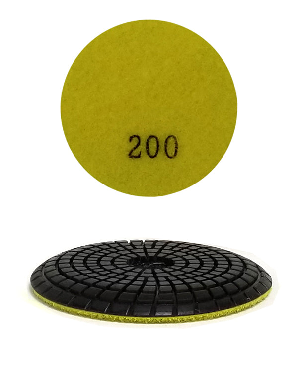 4" Convex Wet Diamond Pad #200