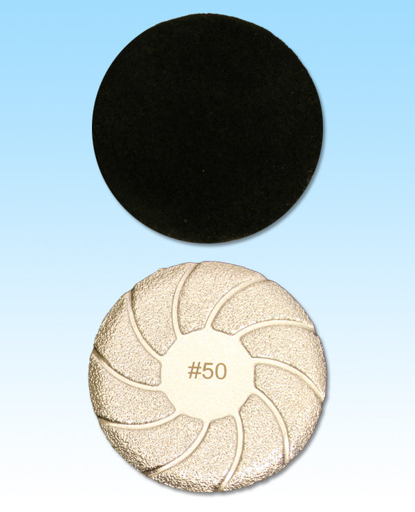 Diamond Brazed Metal Pad 50 GRIT 4" EA