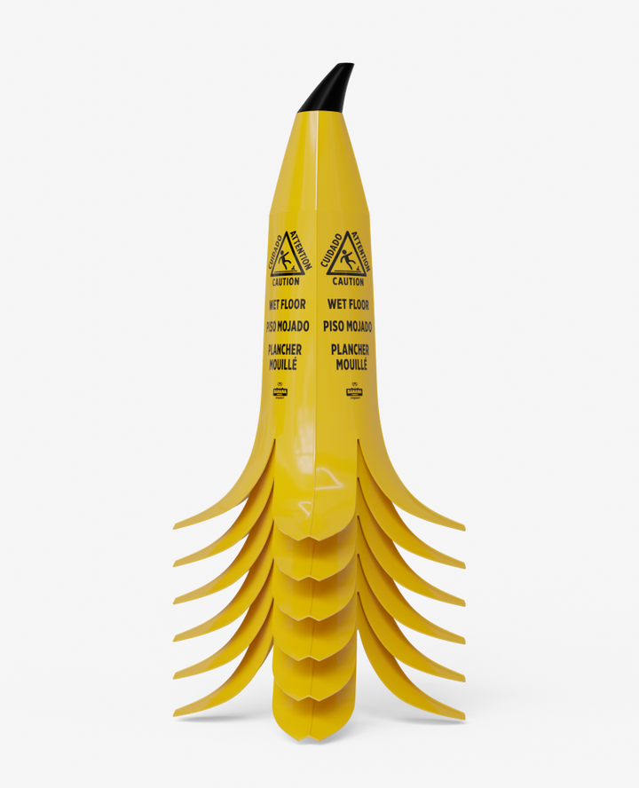 3' Banana Wet Floor Cone Sign