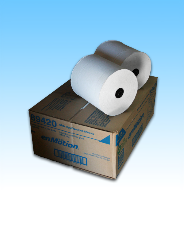 R/T enMotion #89420 Roll towel White, 8" X 700FT, 6 Rolls/Case