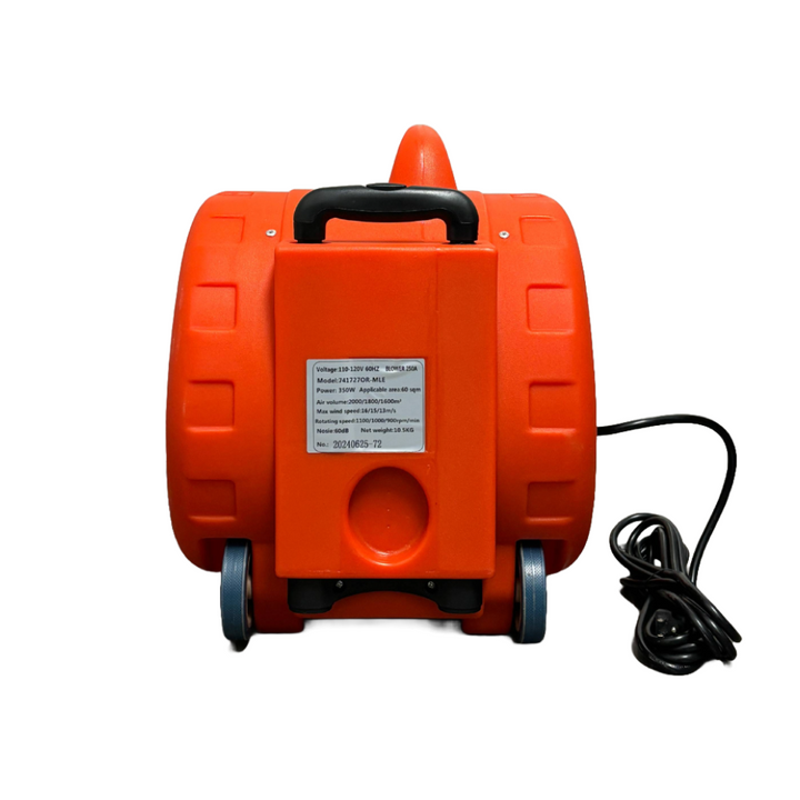 Robust Air Mover/Blower/Carpet Dryer Wheel & Handle Red/Orange