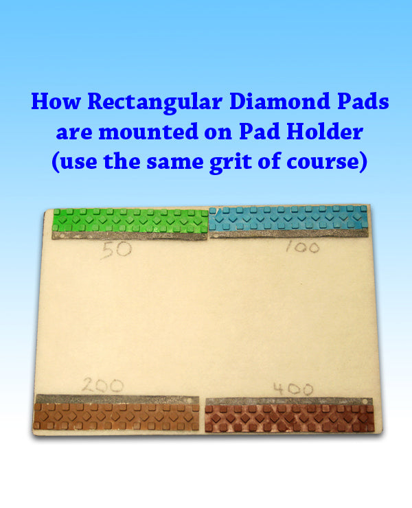 Rectangular Diamond Pad 2"x10" 200 Grit
