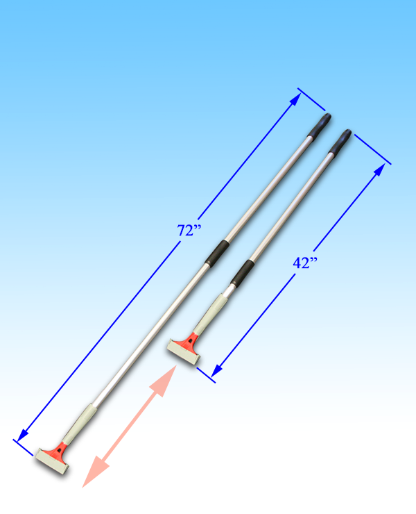 2-way uses 4" Hand Scrapper with extendable Aluminum Handle