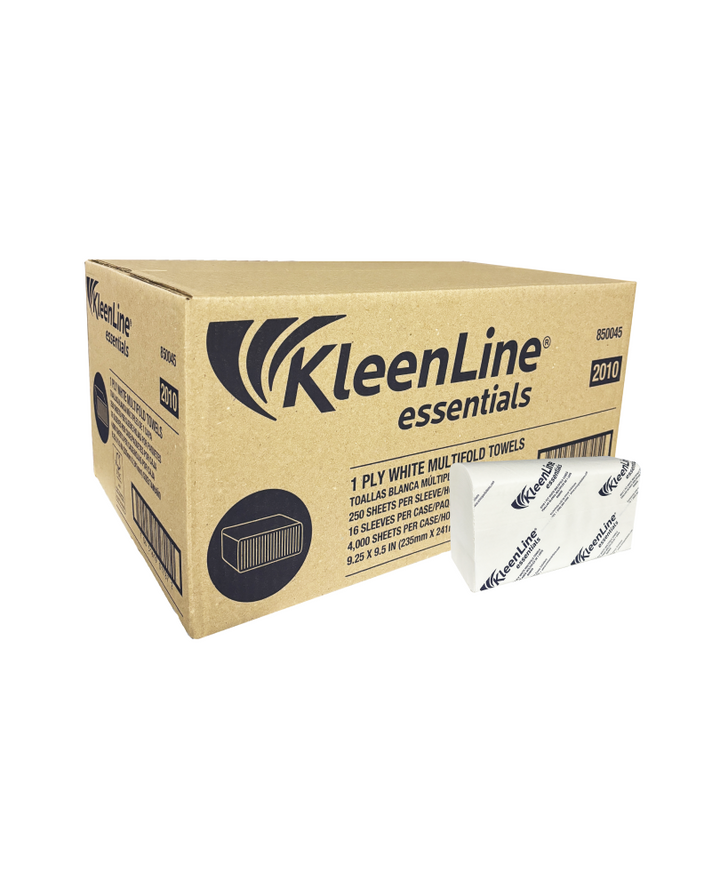 KleenLine M/F 2010 1-Ply White Multifold Towel 16/case