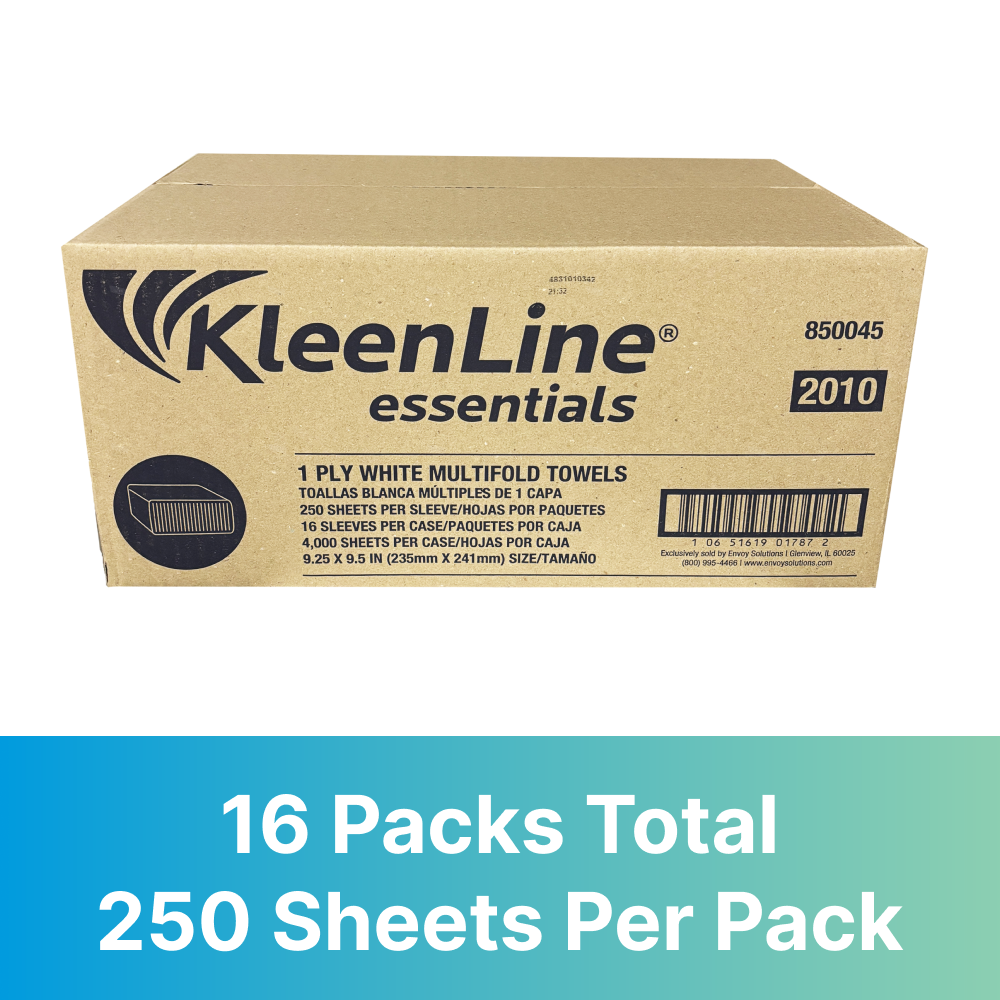 KleenLine M/F 2010 1-Ply White Multifold Towel 16/case