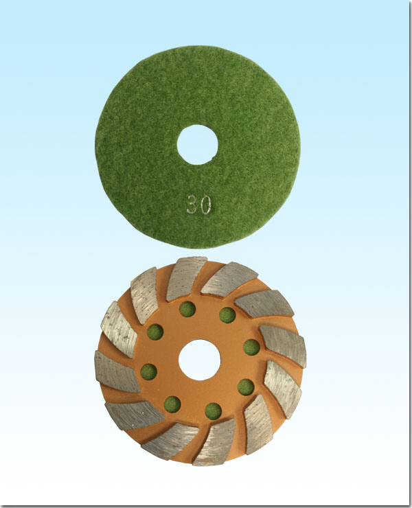 Metal Diamond Grinding Pad 30 GRIT 4" EA
