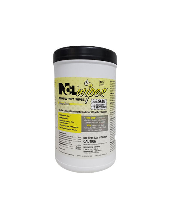 NCL DISINFECTANT WIPES WITH LEMON FRESH 125CT