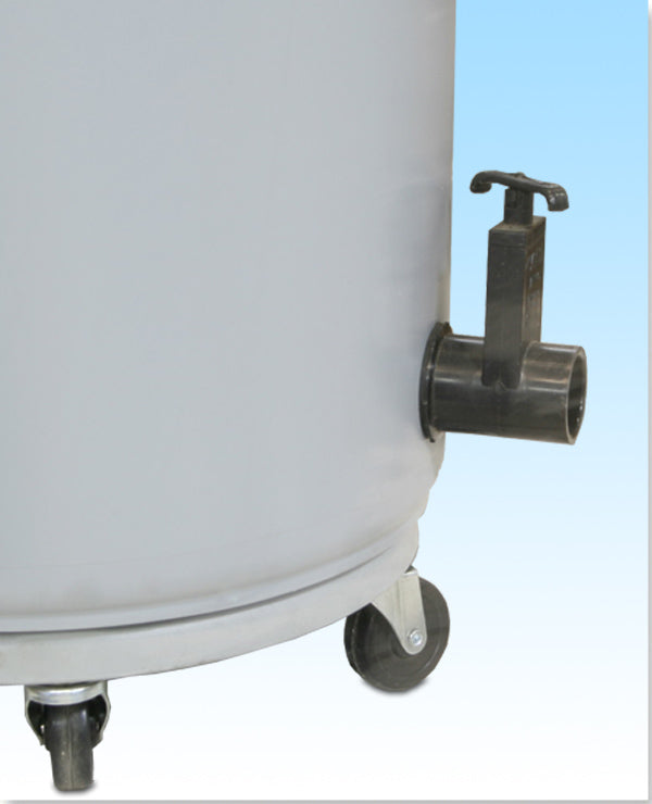 44 Gal Drain Barrel With Dolly, Water Release Valve