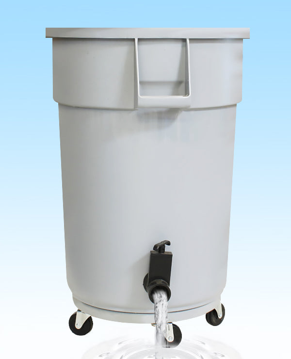 44 Gal Drain Barrel With Dolly, Water Release Valve