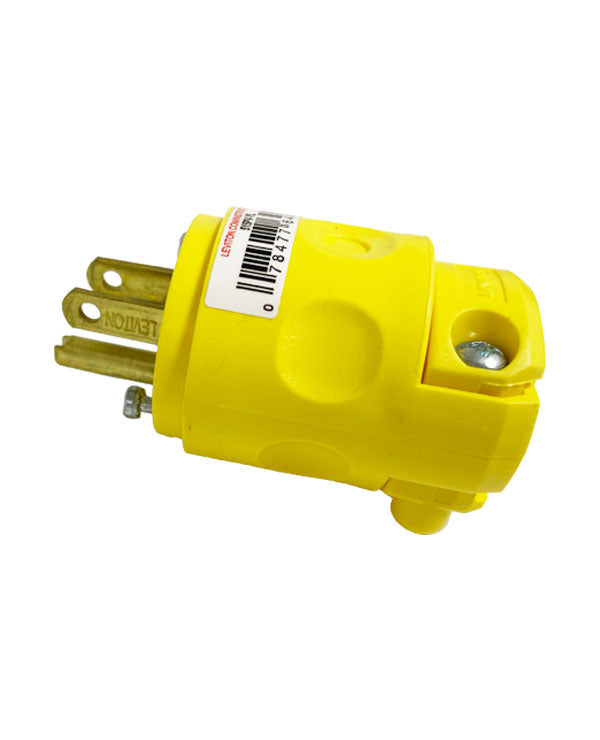 3-Wire Plug 15 Amp, 125 Volt, NEMA 5-15P, 2-Pole Yellow (515PV-YL)