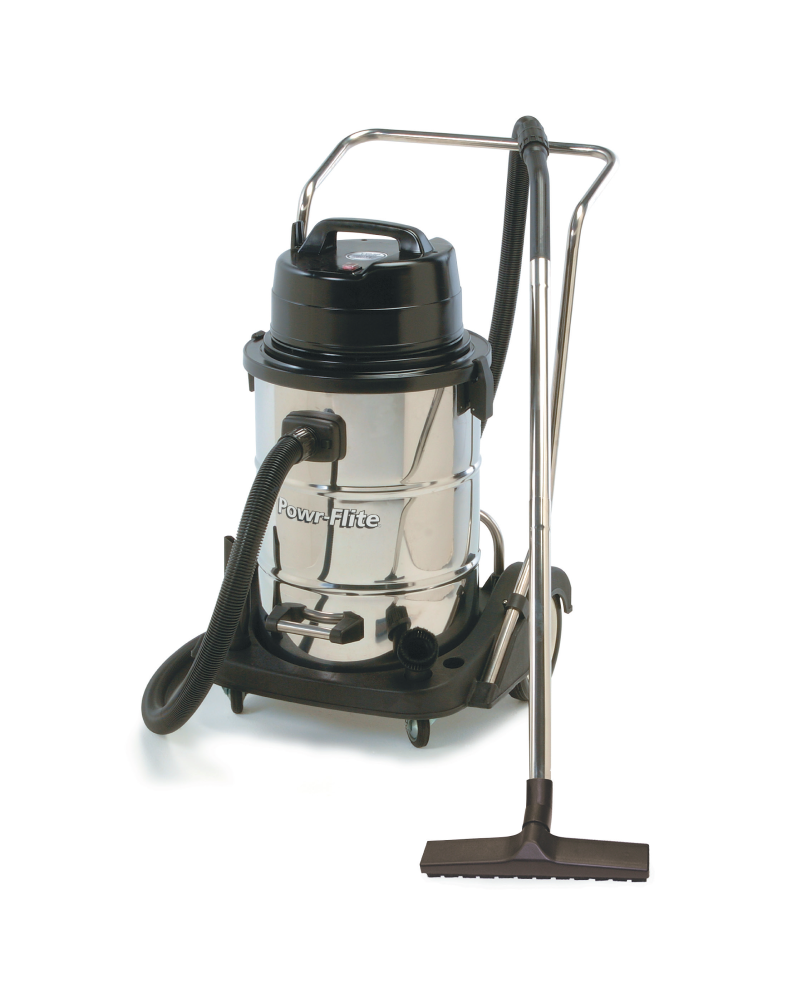 Powr Flite S/S 20-Gallon Wet/Dry Vacuum PF55-Optional Front Squeegee