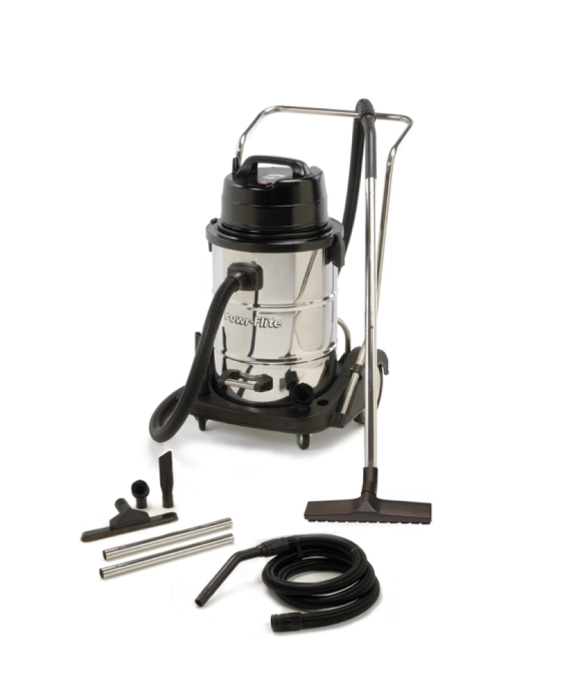 Powr Flite S/S 20-Gallon Wet/Dry Vacuum PF55-Optional Front Squeegee