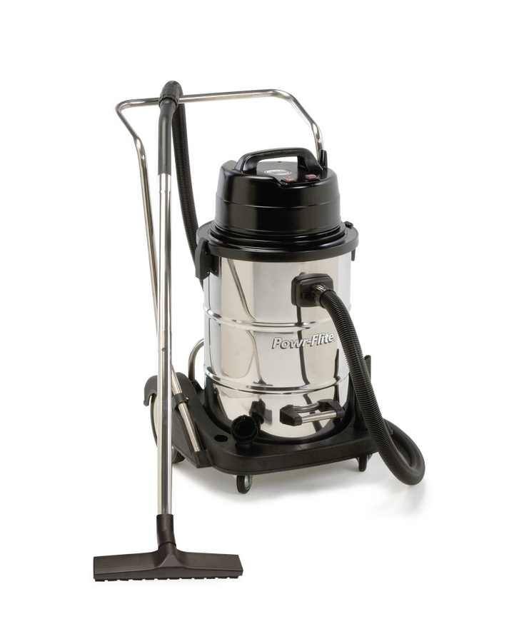 Powr Flite S/S 20-Gallon Dual Motor Wet/Dry Vacuum PF57-Optional Front Squeegee