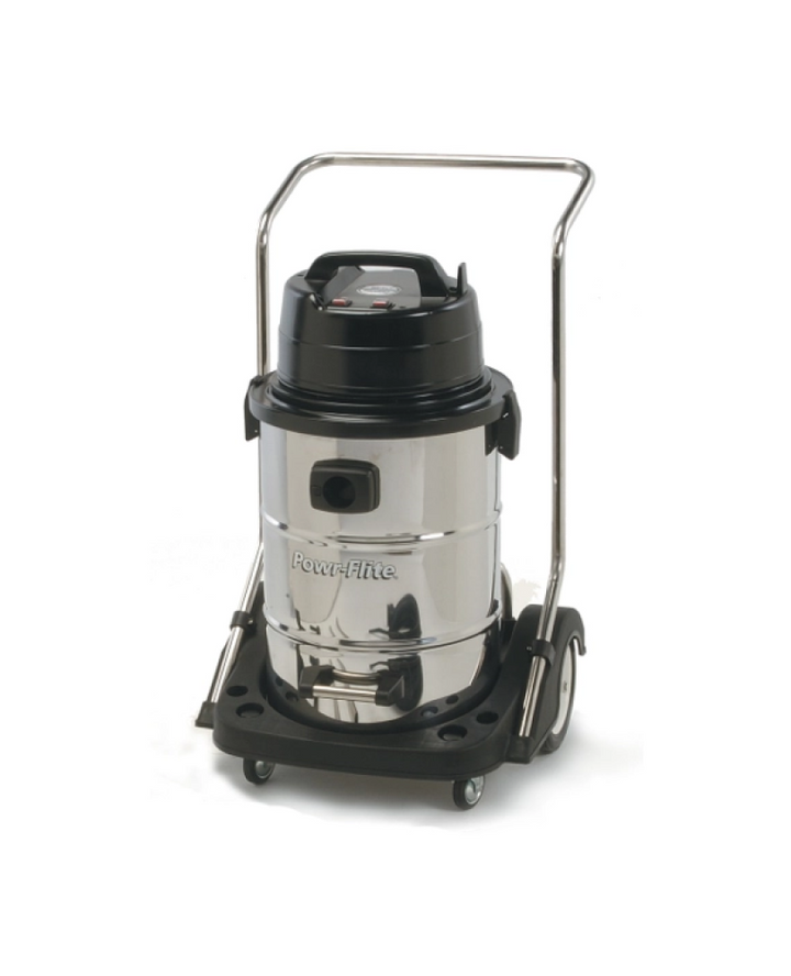 Powr Flite S/S 20-Gallon Dual Motor Wet/Dry Vacuum PF57-Optional Front Squeegee