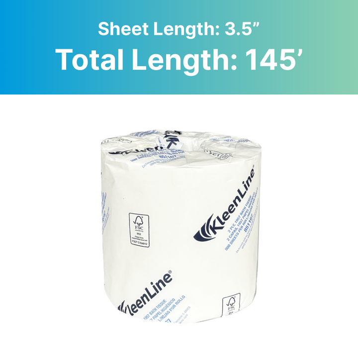 T/T KleenLine 1957 2-Ply Bath Tissue 96 Rolls/Case