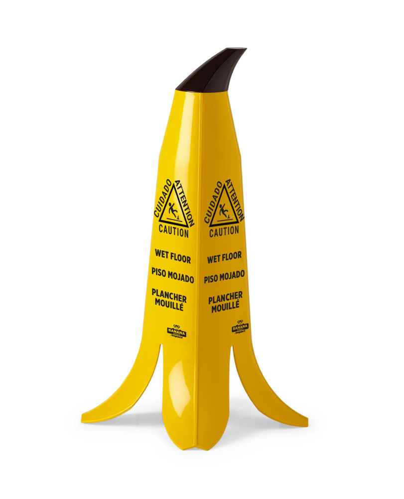 2' Banana Wet Floor Cone Sign