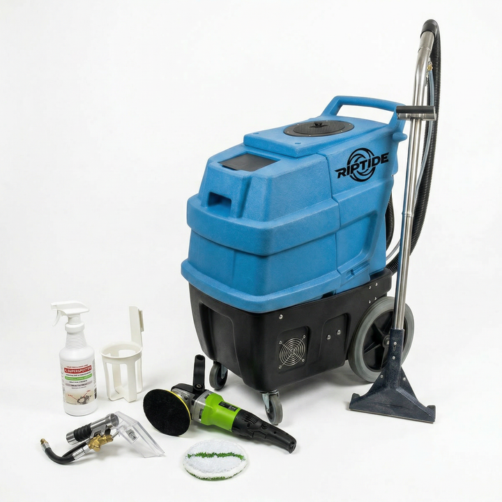 Riptide Heated 220 PSI Carpet Extractor w/ Hose, Wands & JL Mini Blaster