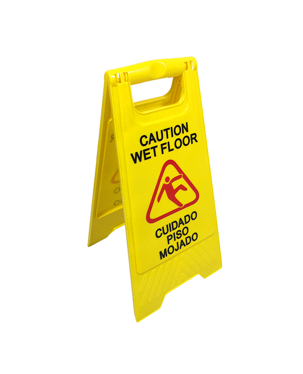 English & Spanish "Wet Floor" Sign