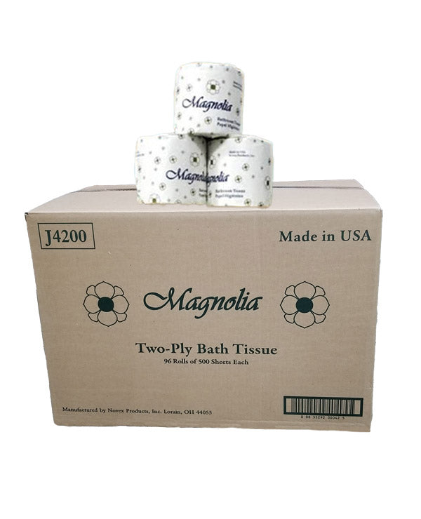 T/T Magnolia #J4200 soft touch two-ply toilet roll tissue-96 rolls, 500 sheets each roll