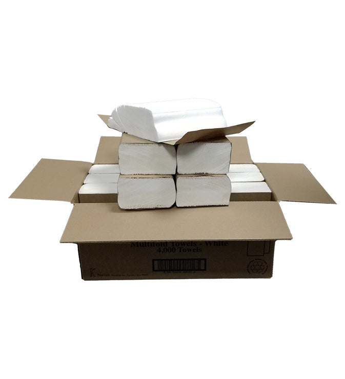M/F Novex J6100 Multifold Hand Towels White, 16pks/case, 250pcs per pk