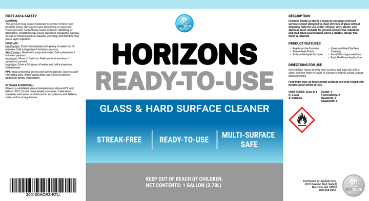 Horizons RTU Glass & Hard Surface Cleaner