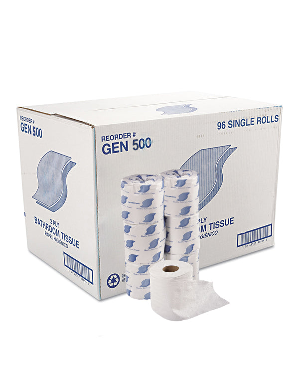 T/T Gen 500 Two-Ply Bathroom Roll tissue 96Roll/Case
