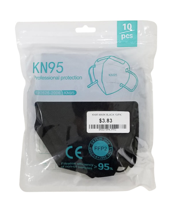 KN95 Mask Black 10/PK