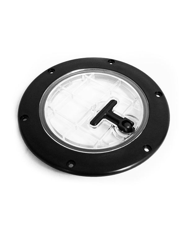 Lid Vac Tank Black 7"