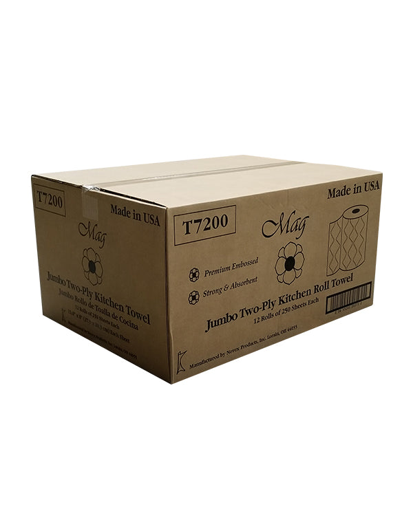 K/T Magnolia T7200 Jumbo 2-Ply Kitchen Roll Towel 12 Rolls/Case, 250 Sheets per Roll