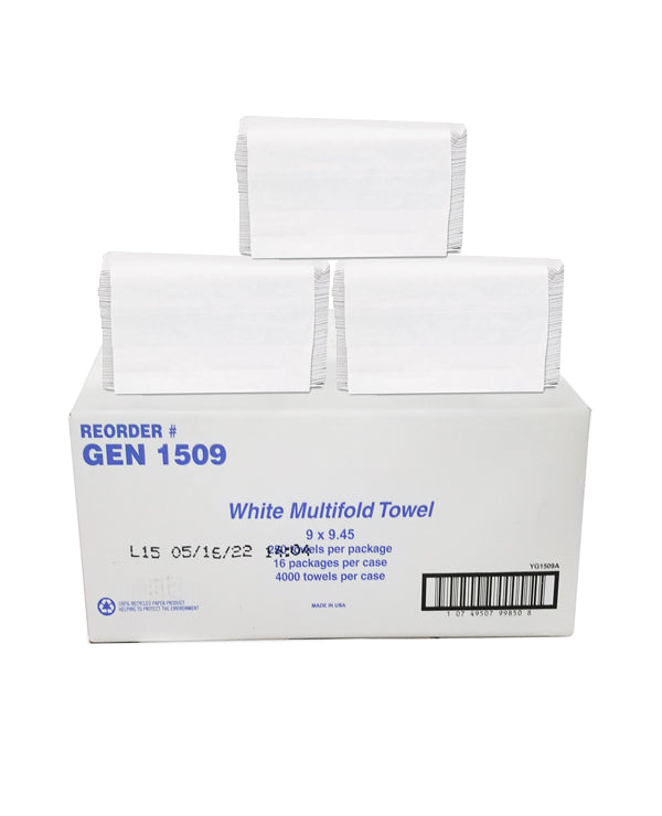 GEN (1509) Folded Paper Towels, White