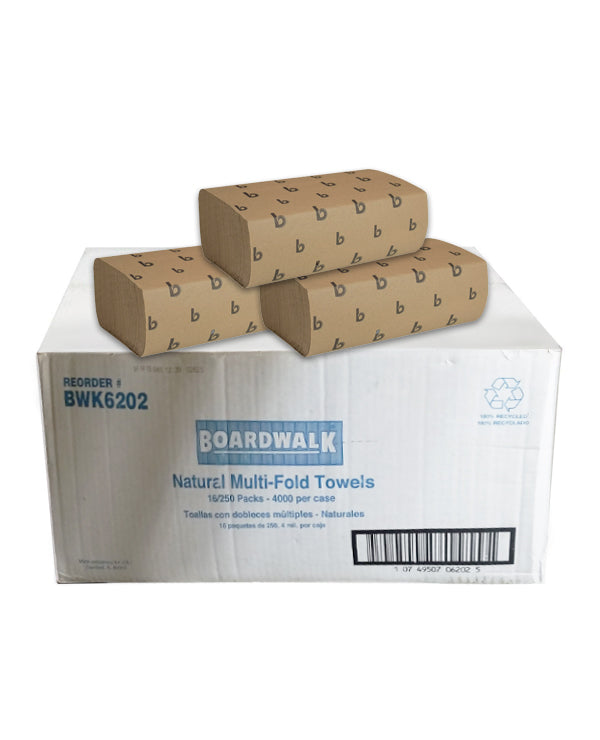 Boardwalk (6202) Multifold Paper Towels, BROWN