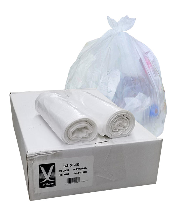33 X 40 16MIC CLEAR 250EA/CASE